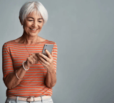 Senior woman using smartphone